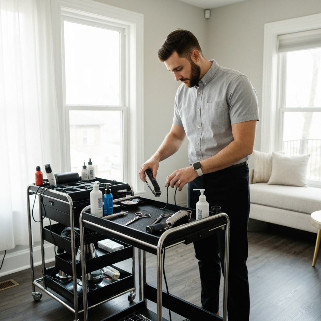 Mobile barber home service
